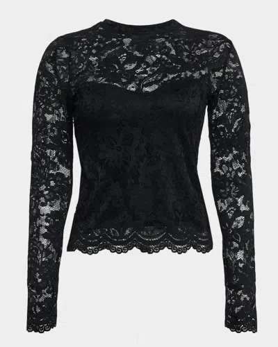 Generation Love Clayton Lace Long-sleeve Top In Black