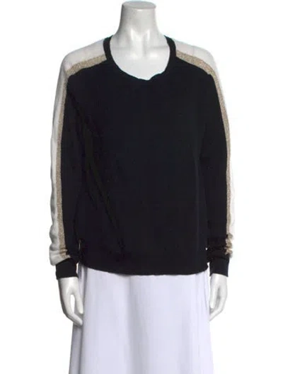 Pre-owned Generation Love Colorblock Pattern Scoop Neck Sweater