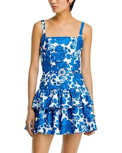 Generation Love Cosette Belted Mini Dress In Blue Floral Fantasy