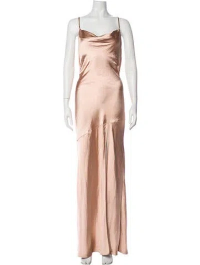 Pre-owned Generation Love Cowl Neck Long Dress In Pink