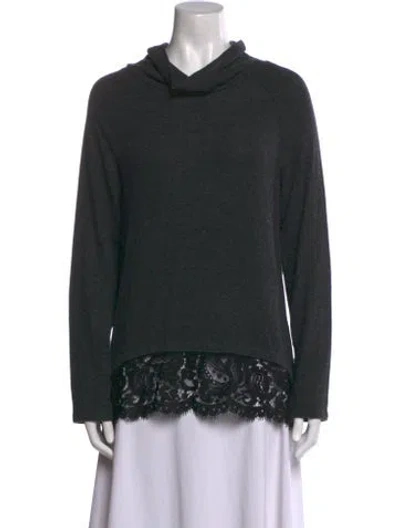 Pre-owned Generation Love Cowl Neck Long Sleeve Sweatshirt In Gray