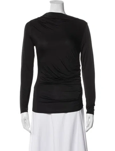 Pre-owned Generation Love Cowl Neck Long Sleeve Top In Black