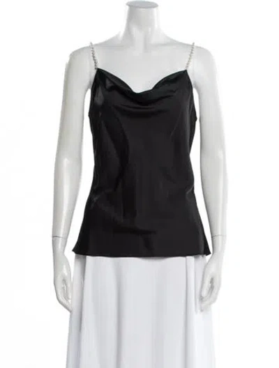 Pre-owned Generation Love Cowl Neck Sleeveless Top In Black