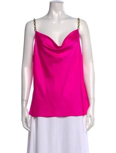 Pre-owned Generation Love Cowl Neck Sleeveless Top In Pink