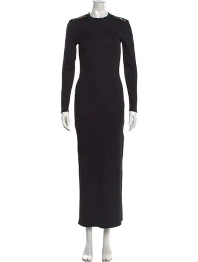 Pre-owned Generation Love Crew Neck Long Dress In Black