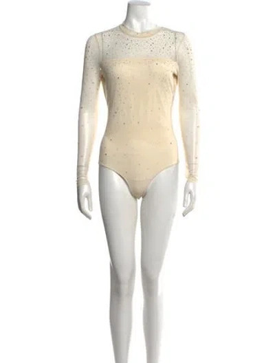 Pre-owned Generation Love Crew Neck Long Sleeve Bodysuit In Neutrals