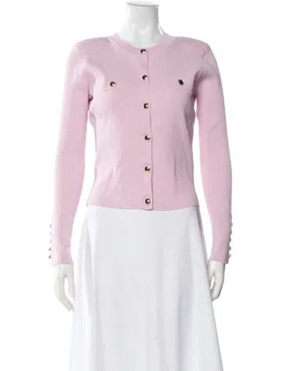 Pre-owned Generation Love Crew Neck Long Sleeve Button-up Top In Pink