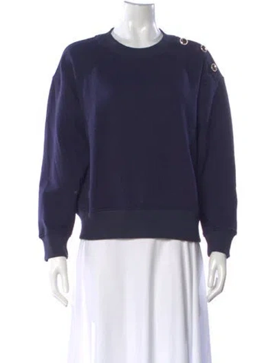 Pre-owned Generation Love Crew Neck Long Sleeve Sweatshirt In Blue