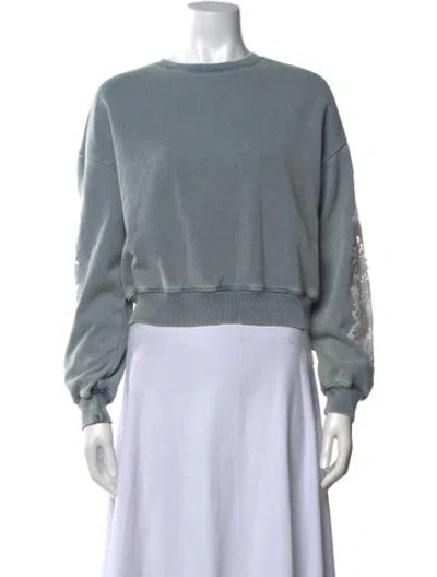 Pre-owned Generation Love Crew Neck Long Sleeve Sweatshirt In Blue