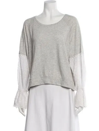 Pre-owned Generation Love Crew Neck Long Sleeve Sweatshirt In Gray