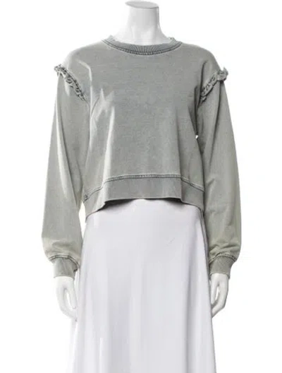 Pre-owned Generation Love Crew Neck Long Sleeve Sweatshirt W/ Tags In Green/grey