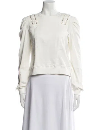 Pre-owned Generation Love Crew Neck Long Sleeve Sweatshirt In White