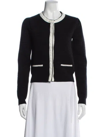 Pre-owned Generation Love Crew Neck Long Sleeve Top In Black