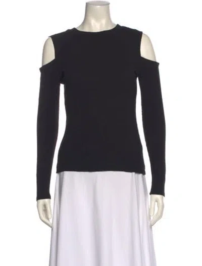 Pre-owned Generation Love Crew Neck Long Sleeve Top In Black