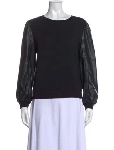 Pre-owned Generation Love Crew Neck Long Sleeve Top In Black
