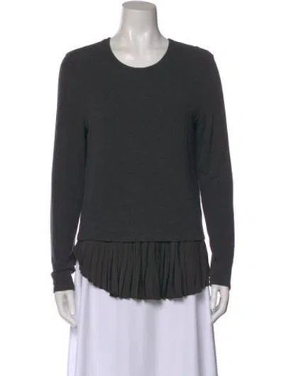 Pre-owned Generation Love Crew Neck Long Sleeve Top In Gray
