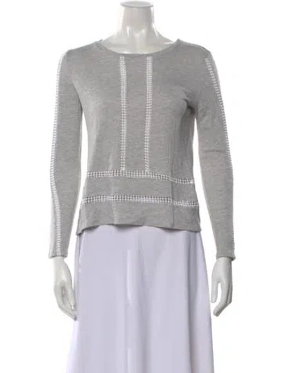 Pre-owned Generation Love Crew Neck Long Sleeve Top In Gray