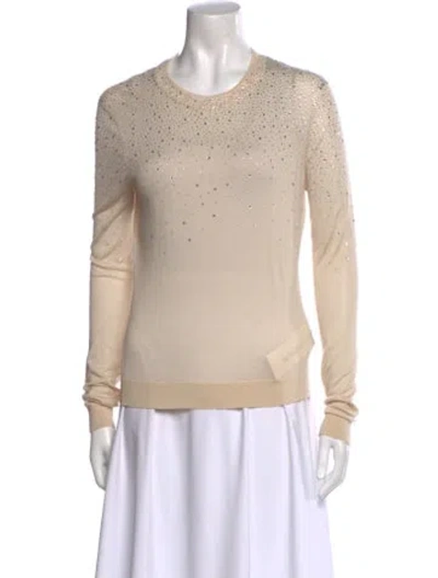 Pre-owned Generation Love Crew Neck Long Sleeve Top In Neutral