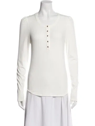 Pre-owned Generation Love Crew Neck Long Sleeve Top In White
