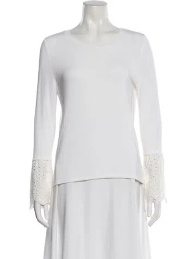 Pre-owned Generation Love Crew Neck Long Sleeve Top In White