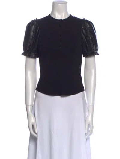 Pre-owned Generation Love Crew Neck Short Sleeve Top In Black