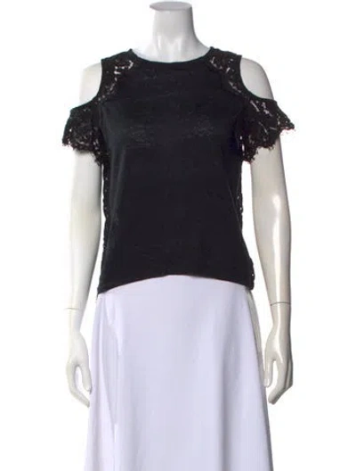 Pre-owned Generation Love Crew Neck Short Sleeve Top In Black