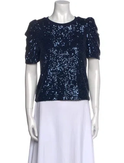 Pre-owned Generation Love Crew Neck Short Sleeve Top In Blue