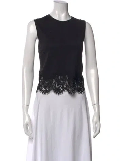 Pre-owned Generation Love Crew Neck Sleeveless Crop Top In Black
