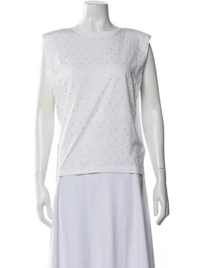 Pre-owned Generation Love Crew Neck Sleeveless Top In Blue/white