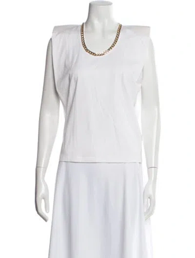Pre-owned Generation Love Crew Neck Sleeveless Top In White