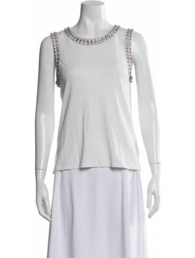 Pre-owned Generation Love Crew Neck Sleeveless T-shirt In White