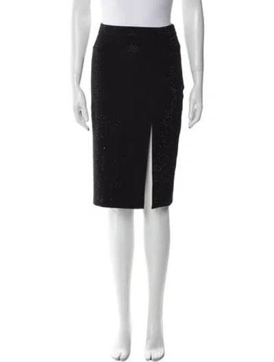 Pre-owned Generation Love Crystal Embellishments Knee-length Skirt W/ Tags In Black