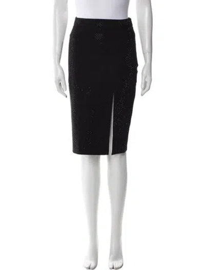 Pre-owned Generation Love Crystal Embellishments Knee-length Skirt W/ Tags In Black