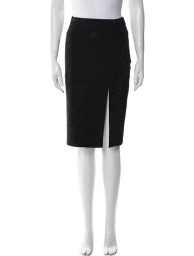 Pre-owned Generation Love Crystal Embellishments Knee-length Skirt W/ Tags In Black