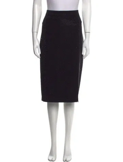 Pre-owned Generation Love Crystal Embellishments Knee-length Skirt W/ Tags In Black