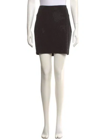 Pre-owned Generation Love Crystal Embellishments Mini Skirt In Black
