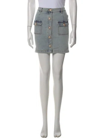 Pre-owned Generation Love Crystal Embellishments Mini Skirt W/ Tags In Blue