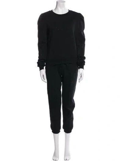 Pre-owned Generation Love Crystal Embellishments Pant Set In Black