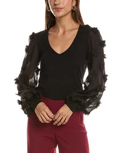 Generation Love Darla 3d Floral Combo Top In Black