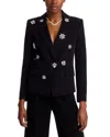 Generation Love Delilah Embellished Blazer In Black/clear