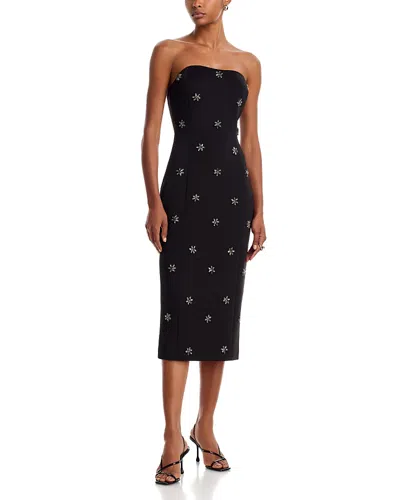 Generation Love Delina Crystal Strapless Dress In Black