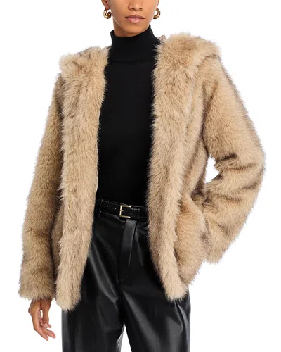 Generation Love Della Faux Fur Jacket In Brown/black