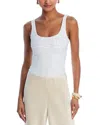 Generation Love Dina Sequin Thong Bodysuit White In White