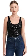 Generation Love Dina Sequin Thong Bodysuit Black In Black
