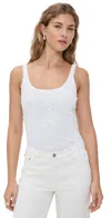 Generation Love Dina Sequin Thong Bodysuit White In White