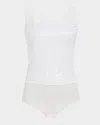 Generation Love Dina Sequined Scoop-neck Bodysuit In White