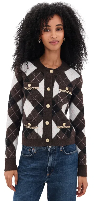 Generation Love Donna Argyle Cardigan Brown Multi