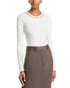 Generation Love Elda Chain Crewneck Pullover Sweater In White