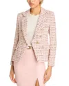 Generation Love Eliza Tweed Blazer In Light Pink Melange