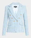 Generation Love Eliza Tweed Blazer In Sky Blue Multi